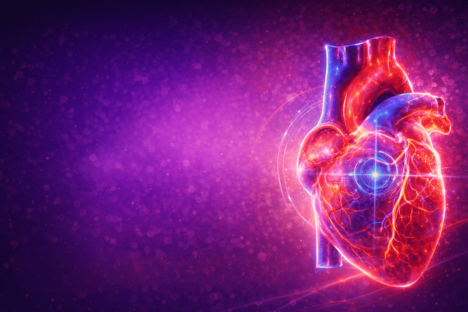 Hand with heart background